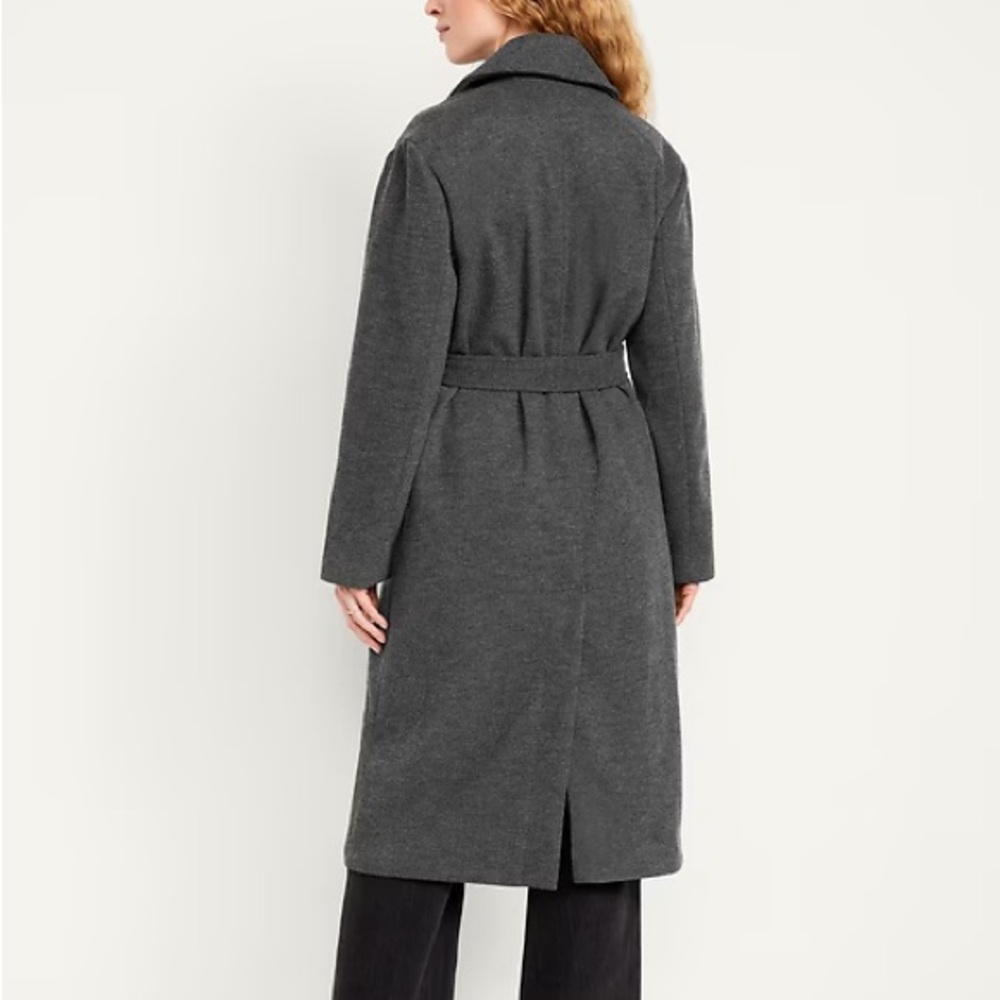 Old Navy Oversized Belted Coat in Heather Gray- 3X - Picture 2 of 9